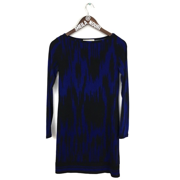 michael kors blue dress long sleeve